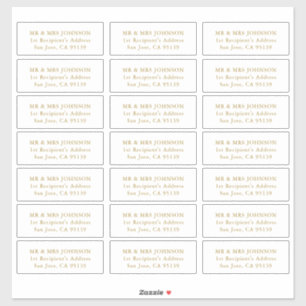 Autocollant Étiquette de adresse Mariage personnal
