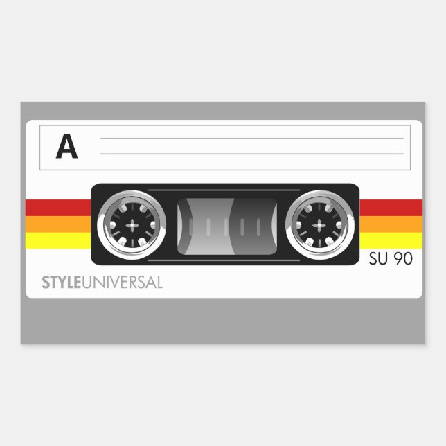 Autocollant étiquette de bande de cassette (Devant)