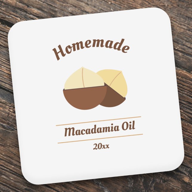 Autocollant Étiquette Macadamia Oil (Macadamia Oil Label Sticker)