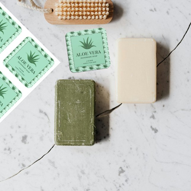 Autocollant Étiquette personnalisé Aloe Vera (Créateur téléchargé)
