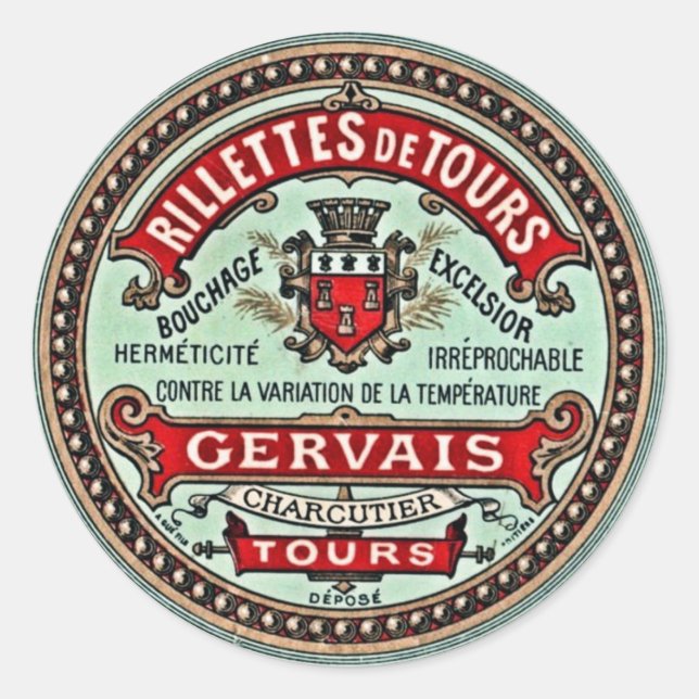 Autocollant Étiquette vintage (Devant)