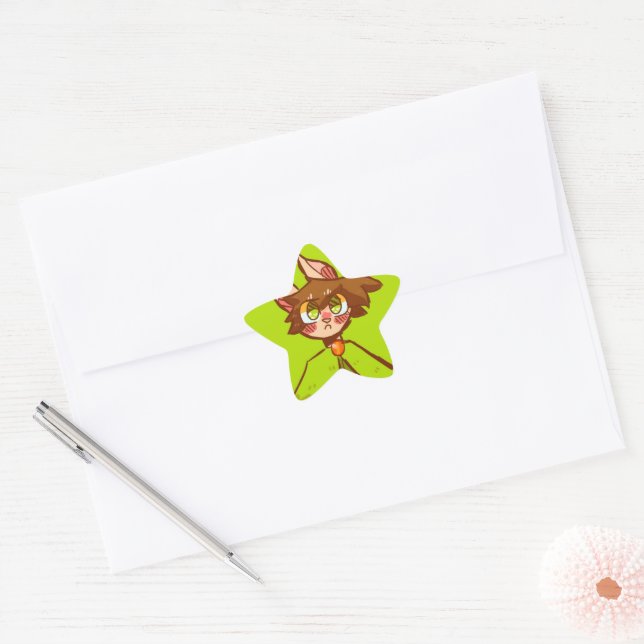 Autocollant étoile de lapin (Enveloppe)