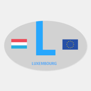 Autocollant Euro-Ovale de Luxembourg*