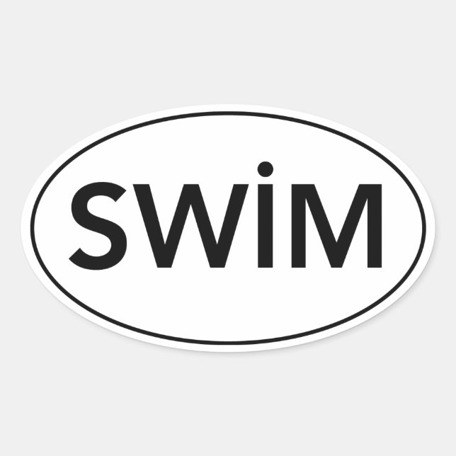 Autocollant Euro "SWIM" (Devant)