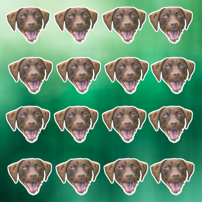 Autocollant facial chien personnalisé, cadeaux Amo (Créateur téléchargé)