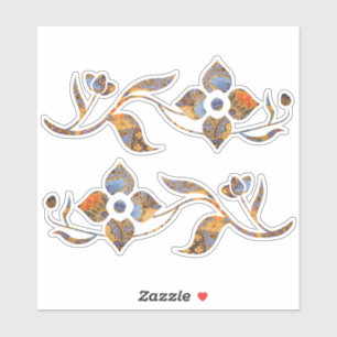 Autocollant Fantasia Batik Flowers