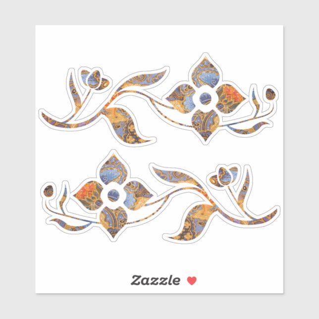 Autocollant Fantasia Batik Flowers (Feuille)