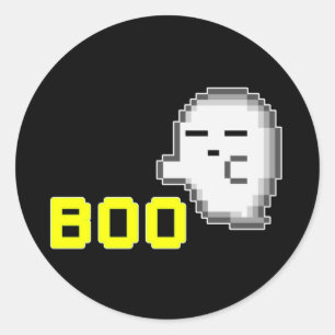 Autocollant fantôme d'Halloween - BOO