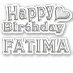 Autocollant Fatima Happy Birthday