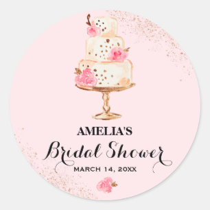 Autocollant Fête de Thé Gâteau Rose Gold pour Ente