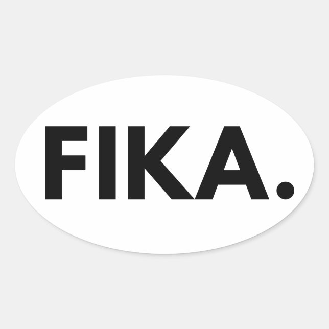 Autocollant Fika Bold Oval (Devant)