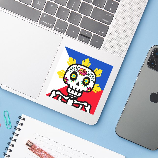 Autocollant Filipino All Souls Day (Ordinateur portable avec iPhone)