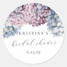 Autocollant Fleurs d'hortensia pour Baby Shower