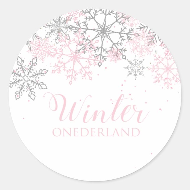 Autocollant flocon de neige Winter Onederland (Devant)