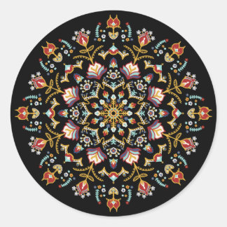 Autocollant Floral Art populaire