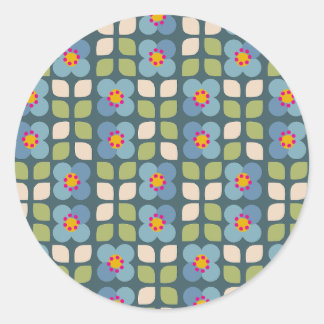 Autocollant floral bleu et vert - Bloom & Stick