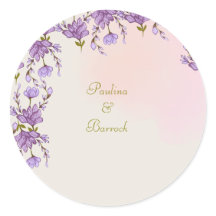 autocollant floral lilas