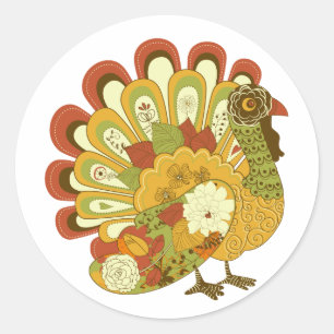 Autocollant floral lunatique de la Turquie