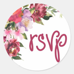Autocollant floral RSVP