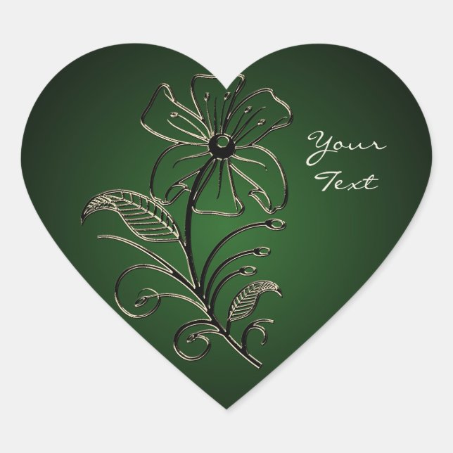 Autocollant floral vert (Devant)