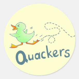 Autocollant fol de canard de vert de quackers