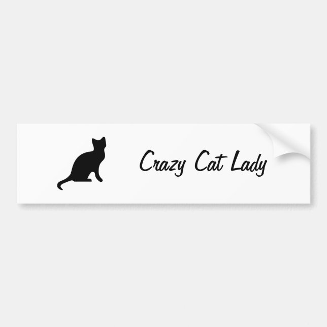 Autocollant fol de dame de chat (Devant)
