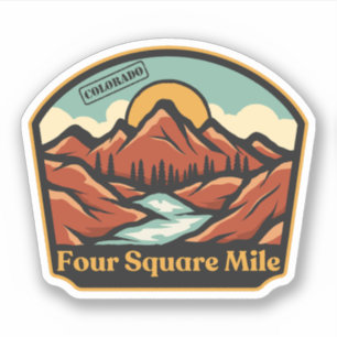 Autocollant Four Square Mile, Colorado