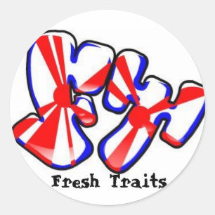 autocollant frais de logo de traits
