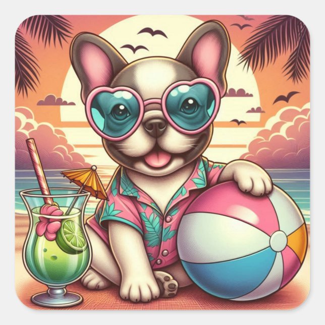 Autocollant français Bulldog (Devant)