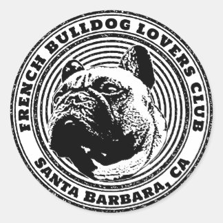 Autocollant français bulldog avec champ de texte