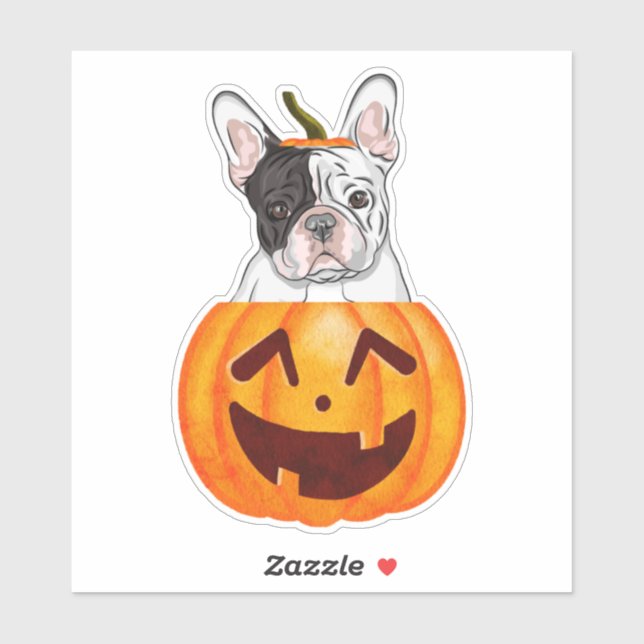 Autocollant Frenchie Halloween (Feuille)