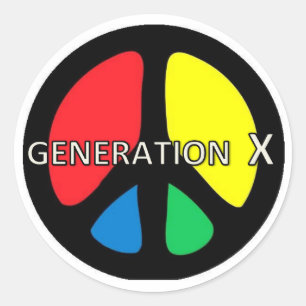 autocollant Génération X PEACE