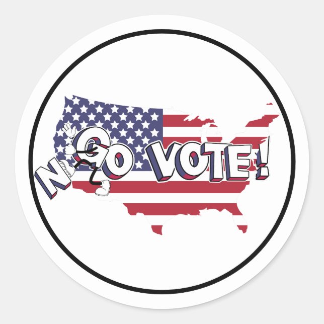 Autocollant Go Vote (Devant)
