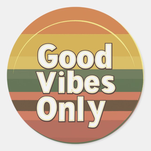 Autocollant Good Vibes uniquement (Devant)