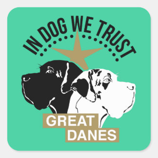 Autocollant Grand Danois, en chien nous avons conf