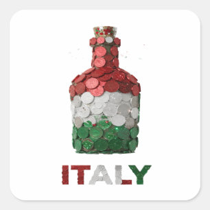 Autocollant graphique argent pelable ITALIE