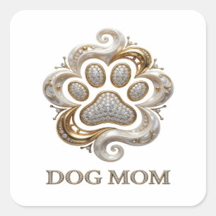 Autocollant graphique Luxe Gold DOG MOM