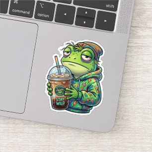 Autocollant Grenouille Café Chaotique