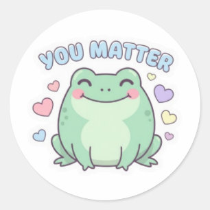 Autocollant Grenouille Vous Comptez Cute Frog Avec