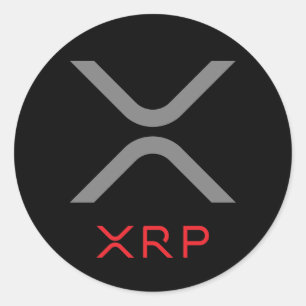 Autocollant gris et rouge d'ondulation de XRP du