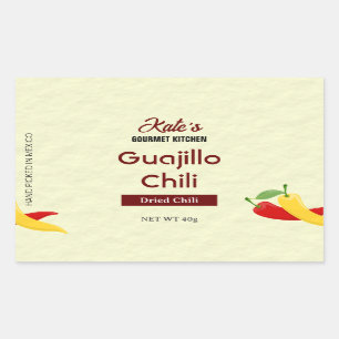 Autocollant Guajillo personnalisé produit poivrier