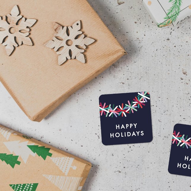 Autocollant Guirlande de Chenille Colorée Joyeuses (Créateur téléchargé)