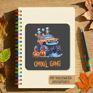 Autocollant Halloween camion monstre Gang des goul