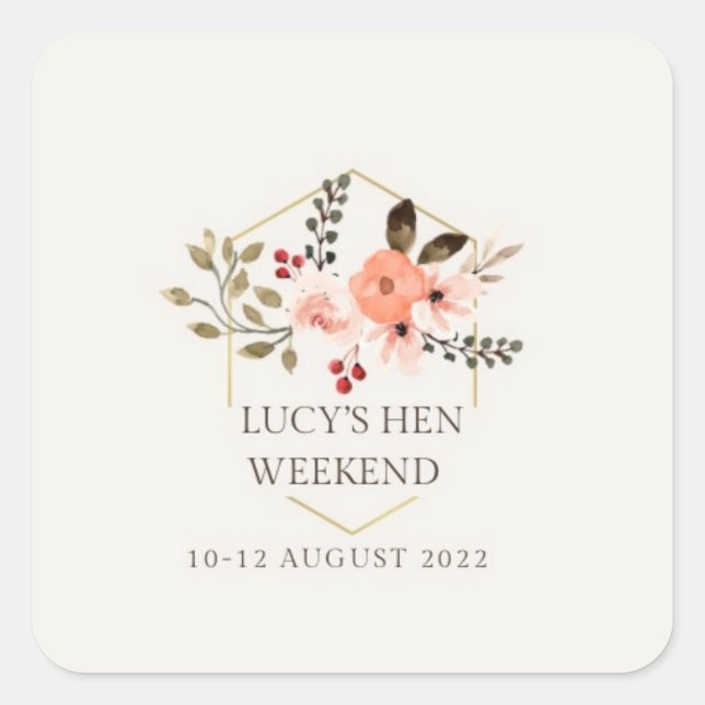 Autocollant Hen/Bachelorette entièrement personnal (Devant)