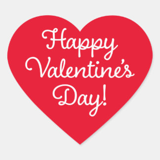 Autocollant Heureuse Sainte-Valentin Red Heart