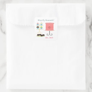 Autocollant heureusement fait maison de cuisson