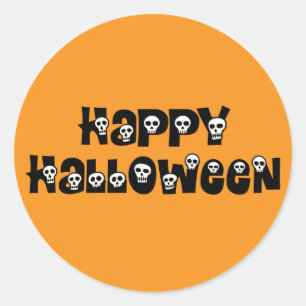 Autocollant heureux de crânes de Halloween