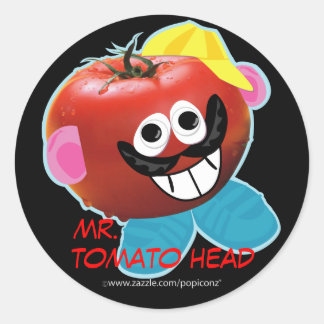 autocollant humoristique de parodie de M. tomato