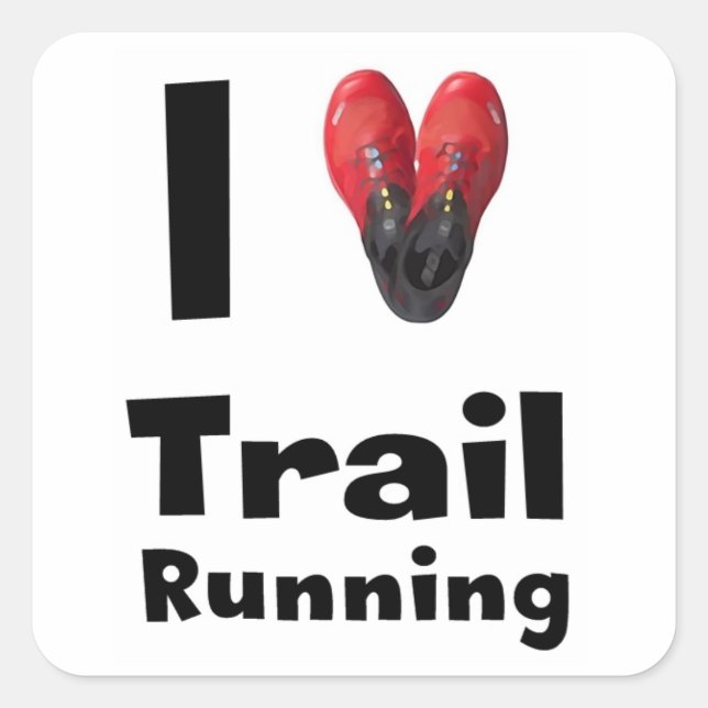 Autocollant « I love Trail Running " (Devant)