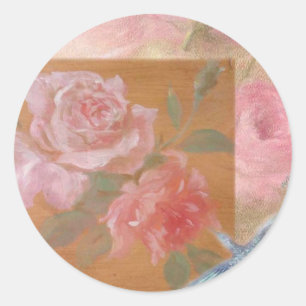 autocollant illustré colibri-rose personnalisé